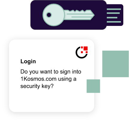 Login: Do you want to sign into 1kosmos.com using a security key?