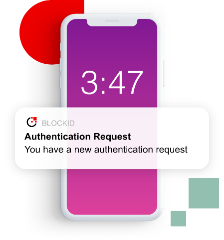 Notification. 1Kosmos BlockID: Authentication Request: You have a new authentication request.