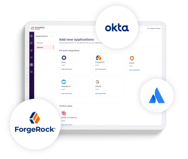 Integration Forgerock, Okta, Atlassian.